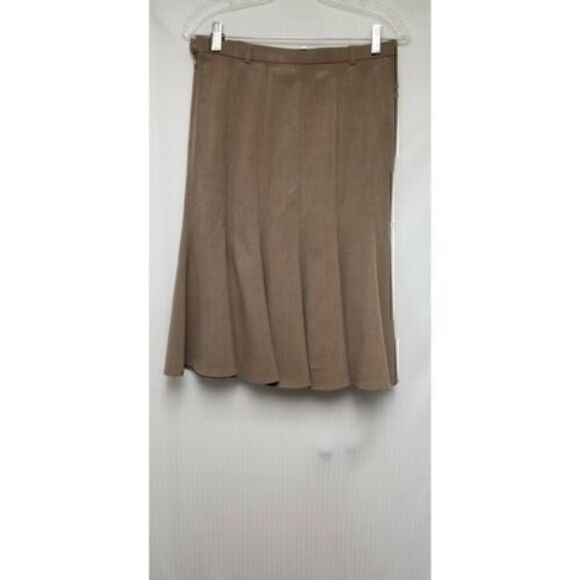Tribal Women's  Beige Stretch-Extensible Side Zip Dressy Skirt Size 6 - Picture 4 of 5